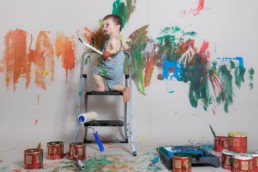 Photos Côté Gauche Christophe Golay - Studio - Séance peinture enfants